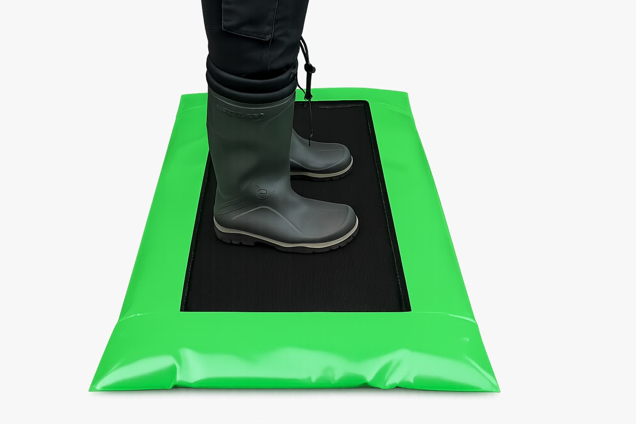 CowSupply Desinfectiemat 60x90x4 cm – incl. groene opvanghoes